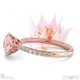 blushing bride fynbos pink natural diamond round side stone engagement ring rose gold with 18k rose gold metal and round shape diamond