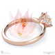 round blushing bride natural diamond engagement ring rose gold with 18k rose gold metal and round shape diamond