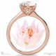 round blushing bride natural diamond engagement ring rose gold with 18k rose gold metal and round shape diamond