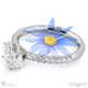 daisy pave natural diamond engagement ring white gold with 18k white gold metal and round shape diamond