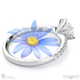 daisy pave natural diamond engagement ring white gold with 18k white gold metal and round shape diamond