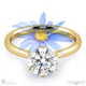 darling daisy solitaire lab grown diamond engagement ring yellow gold with 9k yellow gold metal and round shape diamond