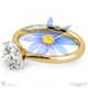 darling daisy solitaire lab grown diamond engagement ring yellow gold with 9k yellow gold metal and round shape diamond