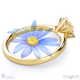 darling daisy solitaire lab grown diamond engagement ring yellow gold with 9k yellow gold metal and round shape diamond