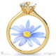 darling daisy solitaire lab grown diamond engagement ring yellow gold with 9k yellow gold metal and round shape diamond