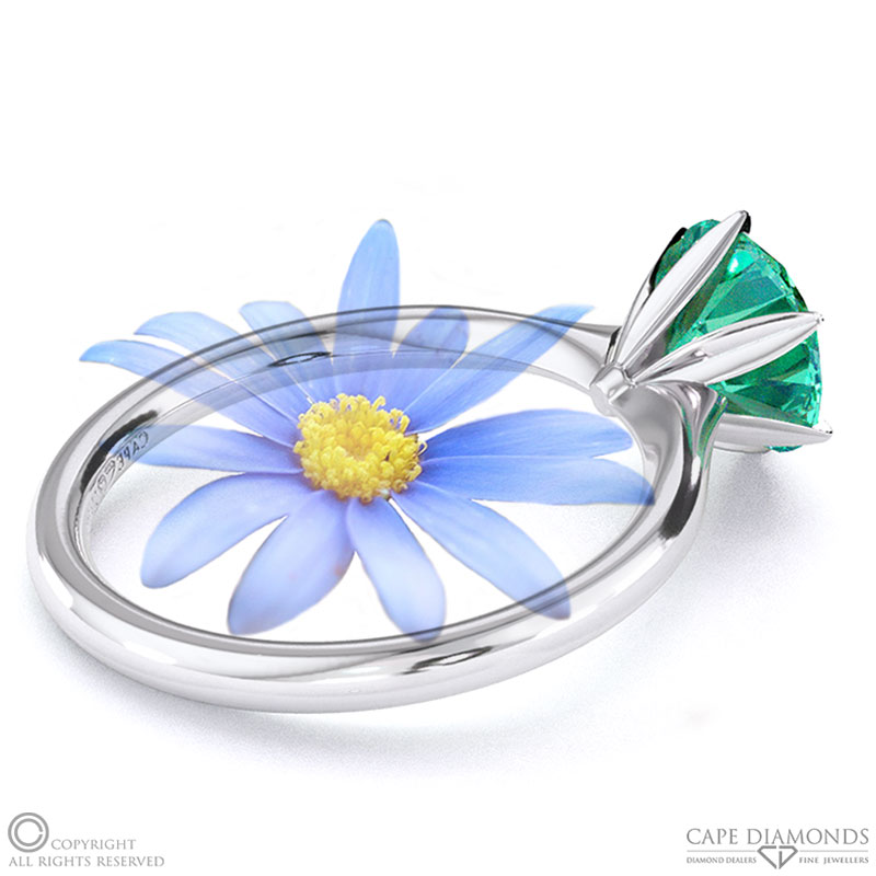 Darling Daisy Fynbos Tourmaline Solitaire Engagement Ring White Gold