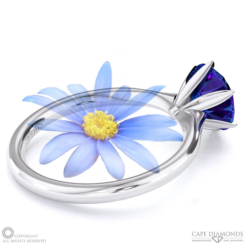 Darling Daisy Fynbos Tanzanite Solitaire Engagement Ring White Gold