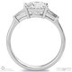 baguette princess cut 3 stone natural diamond engagement ring white gold with 9k white gold metal and princess shape diamond
