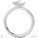 four 4 claw twist micro setting natural diamond engagement ring platinum with platinum metal and round shape diamond