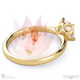 cushion blushing bride natural diamond engagement ring yellow gold with 18k yellow gold metal and cushion shape diamond