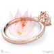 blushing bride pave round lab grown diamond engagement ring rose gold with 9k rose gold metal and round shape diamond