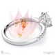 blushing bride pave round natural diamond engagement ring white gold with 9k white gold metal and round shape diamond