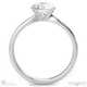round natural diamond straight 4-claw setting engagement ring white gold with 18k white gold metal and round shape diamond