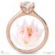 cushion blushing bride natural diamond engagement ring rose gold with 9k rose gold metal and cushion shape diamond