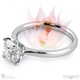 cushion blushing bride natural diamond engagement ring white gold with 18k white gold metal and cushion shape diamond