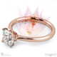 cushion blushing bride natural diamond engagement ring rose gold with 9k rose gold metal and cushion shape diamond