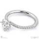 four 4 claw twist micro setting natural diamond engagement ring platinum with platinum metal and round shape diamond