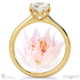 cushion blushing bride natural diamond engagement ring yellow gold with 18k yellow gold metal and cushion shape diamond