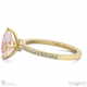 pink natural diamond low hidden halo oval cut cross claws engagement ring yellow gold with 18k yellow gold metal and oval shape diamond