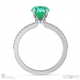green lab grown diamond low hidden halo oval cut engagement ring white gold with 9k white gold metal and oval shape diamond