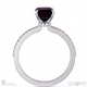 black natural diamond low hidden halo emerald cut engagement ring white gold with 9k white gold metal and emerald shape diamond