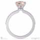 pink natural diamond low hidden halo emerald cut cross claws engagement ring white gold with 18k white gold metal and emerald shape diamond