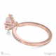 pink natural diamond low hidden halo emerald cut cross claws engagement ring rose gold with 9k rose gold metal and emerald shape diamond