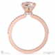 pink natural diamond low hidden halo emerald cut cross claws engagement ring rose gold with 9k rose gold metal and emerald shape diamond