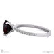 black natural diamond low hidden halo heart cut engagement ring white gold with 9k white gold metal and heart shape diamond