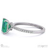 emerald double hidden halo emerald cut side stone engagement ring white gold with 18k white gold metal and emerald shape diamond