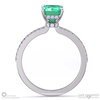 emerald double hidden halo emerald cut side stone engagement ring white gold with 18k white gold metal and emerald shape diamond