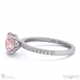 pink natural diamond hidden halo round side stone engagement ring white gold with 9k white gold metal and round shape diamond