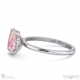 pink natural diamond oval cut hidden halo engagement ring white gold with 18k white gold metal and oval shape diamond
