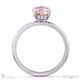pink natural diamond oval cut hidden halo engagement ring white gold with 18k white gold metal and oval shape diamond
