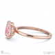 morganite oval cut hidden halo engagement ring rose gold with 18k rose gold metal and oval shape diamond
