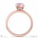 morganite oval cut hidden halo engagement ring rose gold with 18k rose gold metal and oval shape diamond