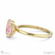 pink natural diamond oval cut hidden halo engagement ring yellow gold with 18k yellow gold metal and oval shape diamond