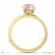 pink natural diamond oval cut hidden halo engagement ring yellow gold with 18k yellow gold metal and oval shape diamond