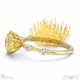 pin cushion yellow lab grown diamond bubble drop side stone round cut engagement ring yellow gold with 9k yellow gold metal and round shape diamond