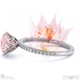 blushing bride fynbos pink natural diamond high set engagement ring white gold with 9k white gold metal and round shape diamond