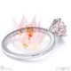 blushing bride fynbos pink natural diamond high set engagement ring white gold with 9k white gold metal and round shape diamond