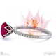 blushing bride fynbos spinel high set engagement ring platinum with platinum metal and round shape diamond