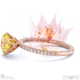 blushing bride fynbos yellow natural diamond high set engagement ring rose gold with 9k rose gold metal and round shape diamond