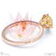 blushing bride fynbos yellow natural diamond high set engagement ring rose gold with 9k rose gold metal and round shape diamond