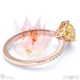 blushing bride fynbos flower yellow lab grown diamond round cut engagement ring rose gold with 9k rose gold metal and round shape diamond