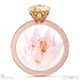 blushing bride fynbos flower yellow lab grown diamond round cut engagement ring rose gold with 9k rose gold metal and round shape diamond