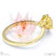 blushing bride fynbos flower yellow lab grown diamond round cut engagement ring yellow gold with 18k yellow gold metal and round shape diamond