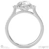 Floral Flower Halo Natural Diamond Engagement Ring White Gold