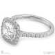Flawless Floating Natural Diamond Encrusted Halo Engagement Ring White Gold