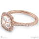 cushion cut natural diamond halo setting natural diamond engagement ring rose gold with 18k rose gold metal and cushion shape diamond